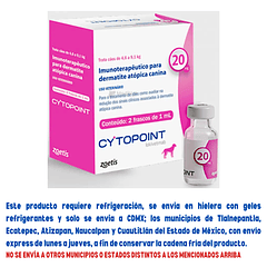 Cytopoint de 20 mg para perro ( caja con 2 frascos de 1 ml c/u )