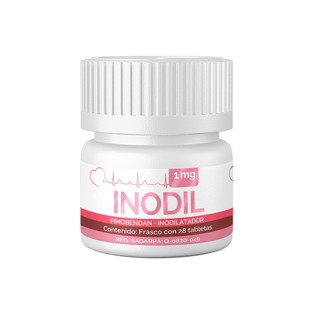 Inodil 1 MG con 28 Tabletas para Perros y Gatos***
