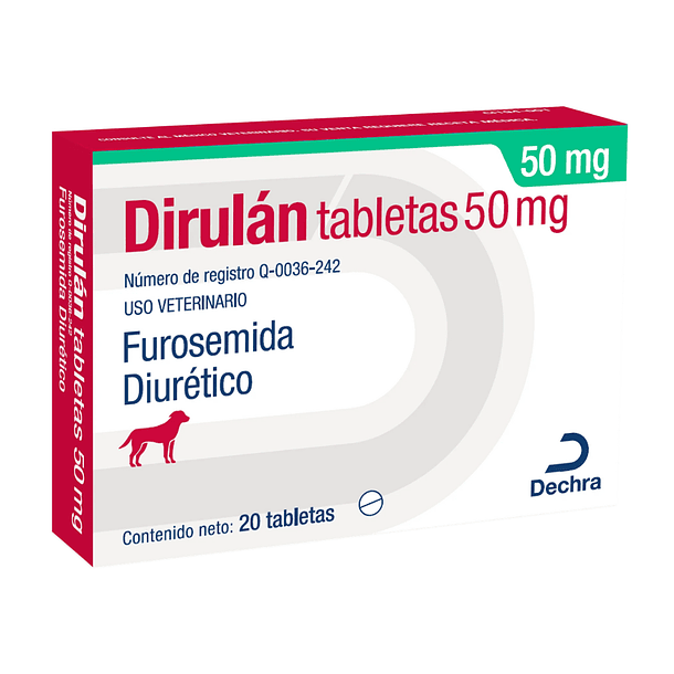 Dirulan 50 mg con 20 Tabletas