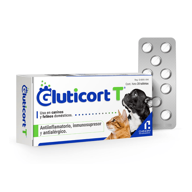Gluticort T con 20 tabletas para Perro / Gato ( prednisolona )
