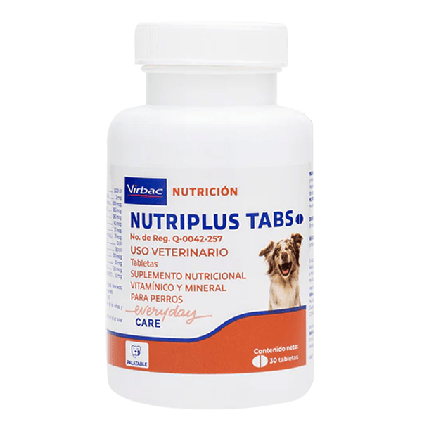 Nutriplus Tabs suplemento nutricional para perros 30 Tabletas