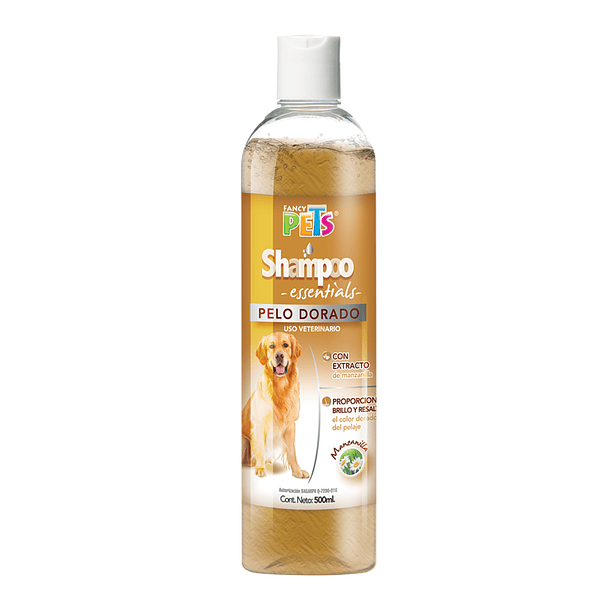 Shampoo Para Perro Fancy Pets Essentials Pelo Dorado 500 ml
