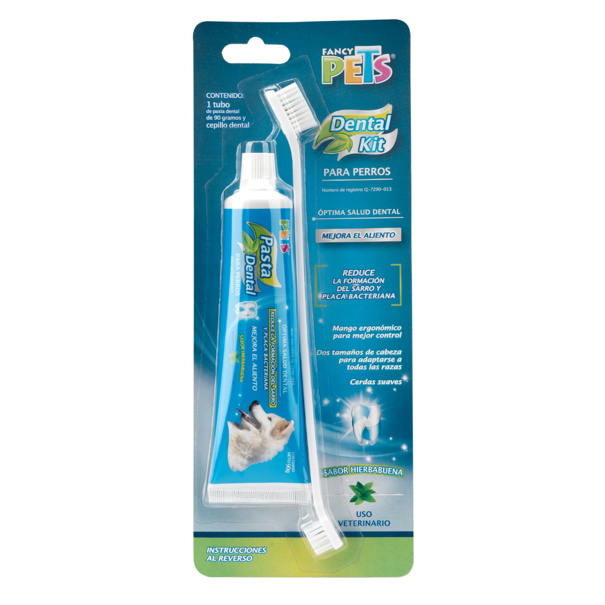 Kit Dental Para Perros Cepillo Pasta 90 g (Fancy Pets)