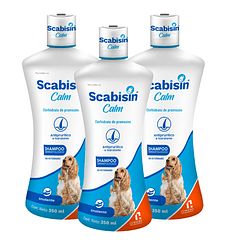 Scabisin Calm Shampoo Dermatológico Para Perro y Gato 350 ml ** 3 piezas ***