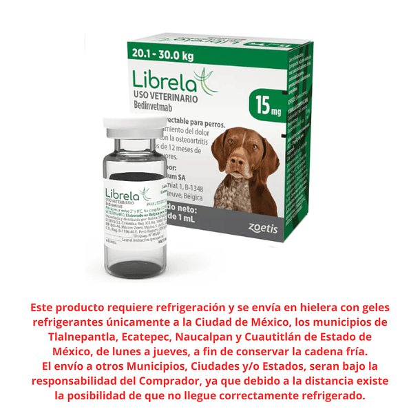 Librela 15 Mg  Analgésico Para Perro 2 viales de 1 ml