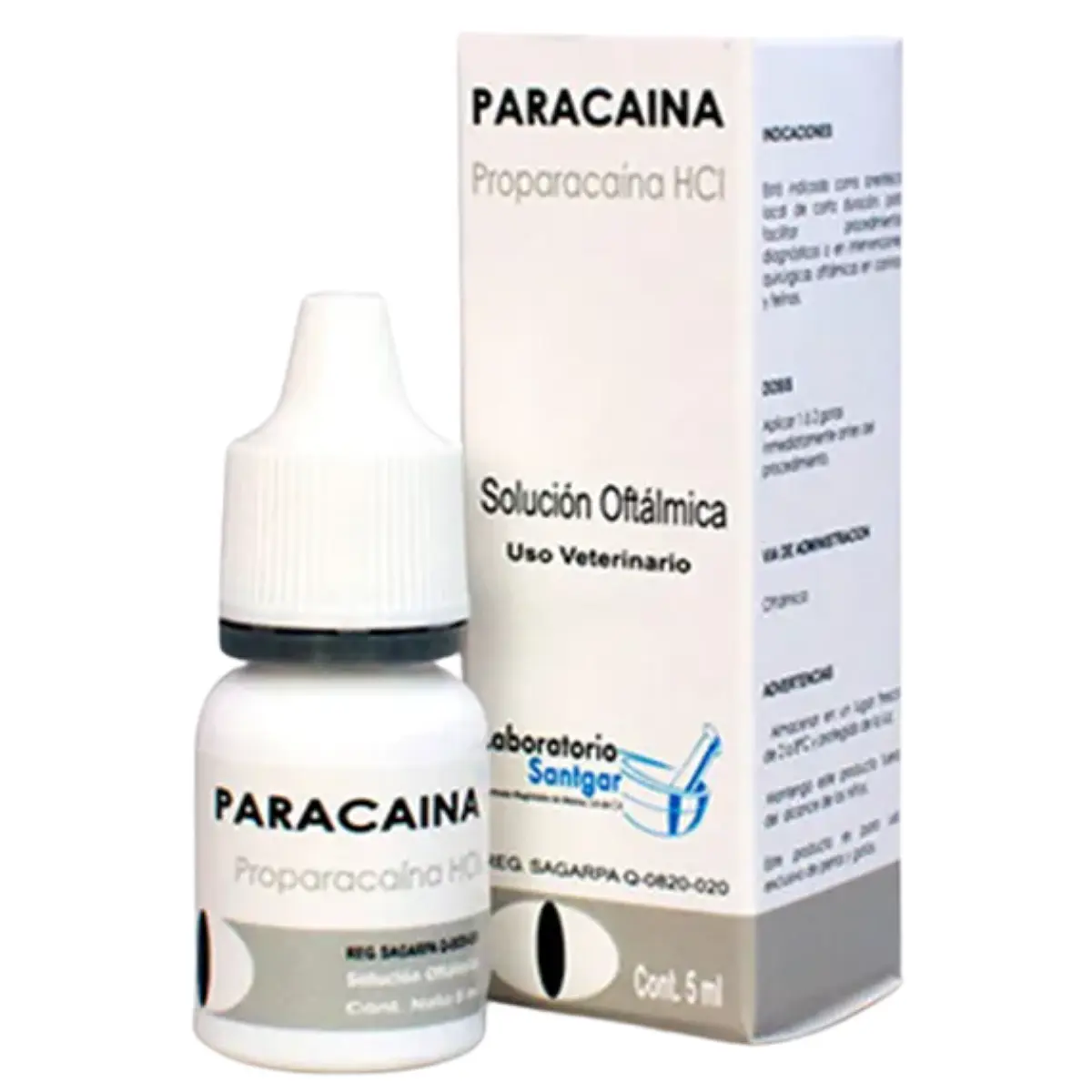 Paracaina Gotas Oftalmicas para Perro / Gato 5 Ml