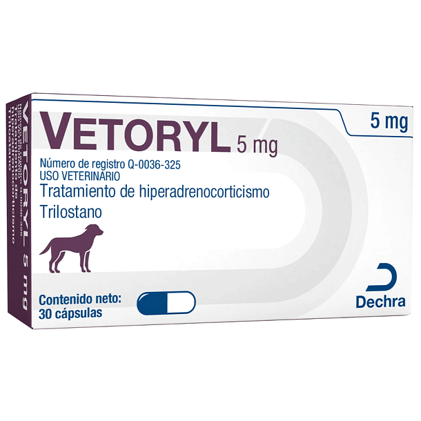 Vetoryl 5 mg con 30 Capsulas para Perro 