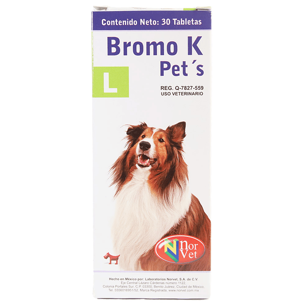 Bromo K Pet´s [L] 30 tabletas Bromuro de potasio 250mg