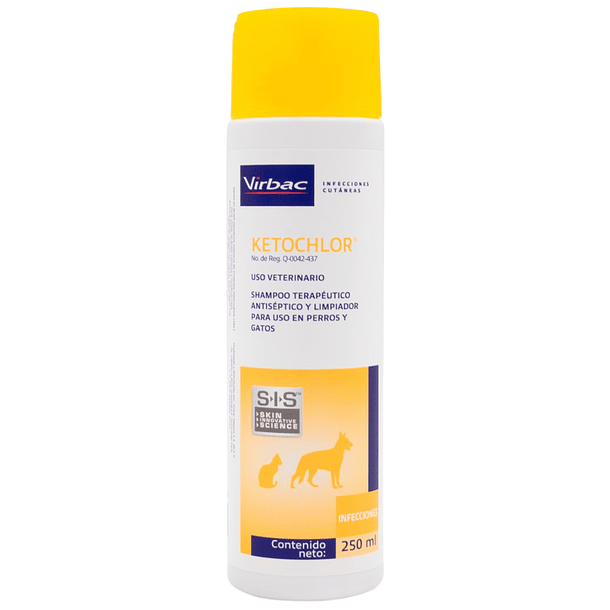 Shampoo Ketochlor 250 ml Para Perros y Gatos