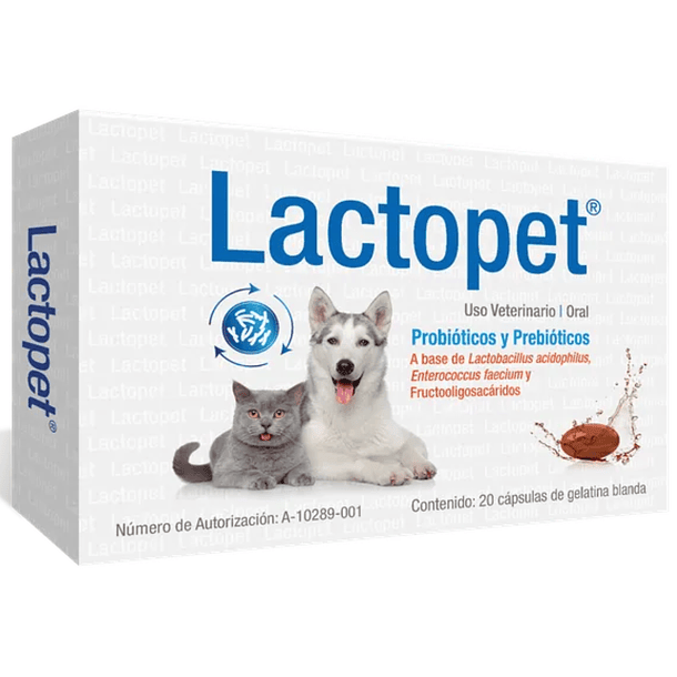 Lactopet ( PROBIOTICOS ) | Caja con 20 capsulas