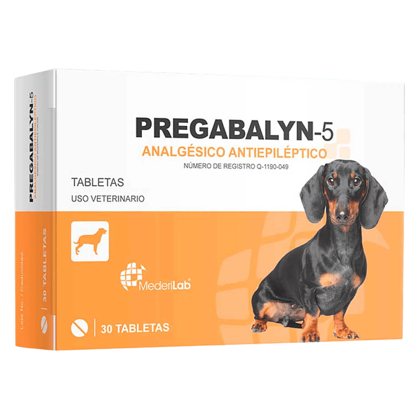 Pregabalyn-5 con 30 tabletas para perros
