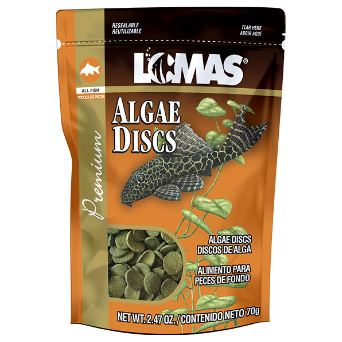 Algae Discs 70g Alimento para peces de fondo