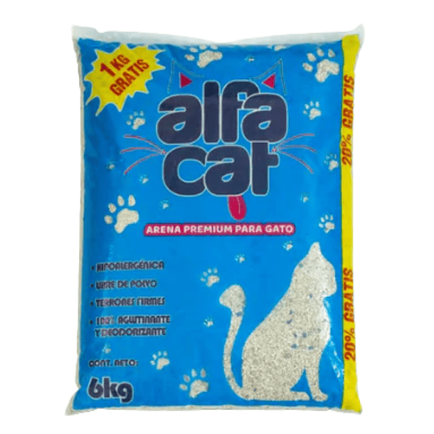 Arena para gato Alfa Cat 6 kg