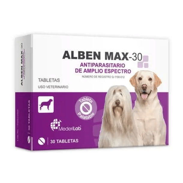 Alben Max-30 para perro caja con 30 tabletas