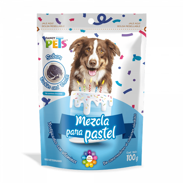 Mezcla para pastel para perros Cookies and Cream 100g