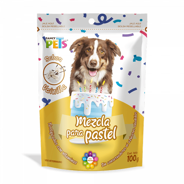 Mezcla para pastel para perros Vainilla 100g