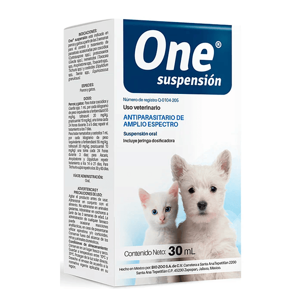 One suspensión frasco con 30ml para perro/gato