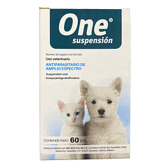 One suspensión frasco con 60ml para perro/gato
