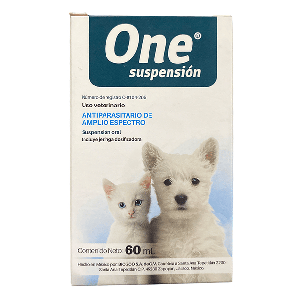 One suspensión frasco con 60ml para perro/gato