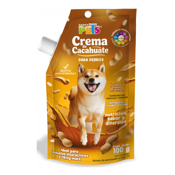 Crema de cacahuate para perros 100g