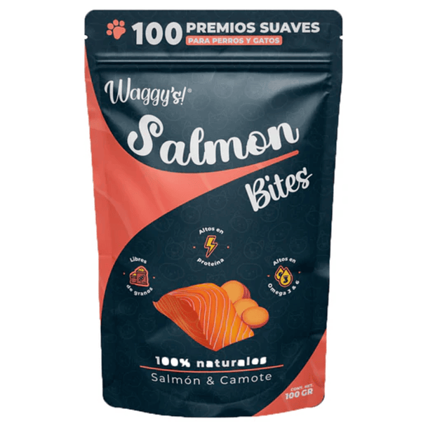 Bites de Salmón 100g Waggys Premios para perros