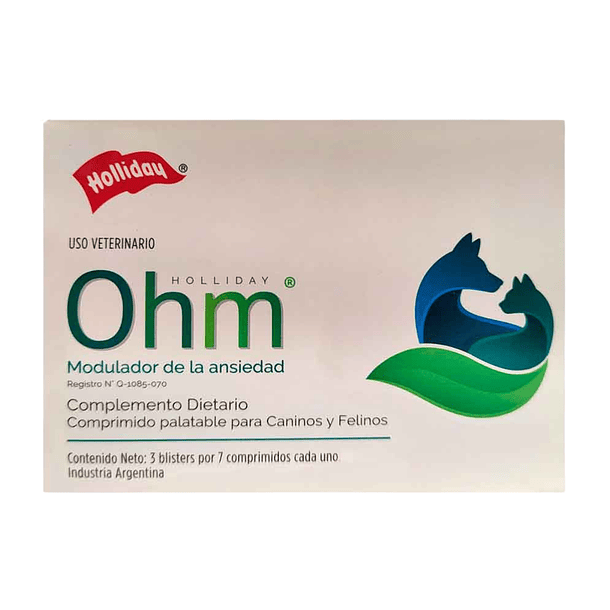 Ohm Modulador de la ansiedad Caja con 21 tabletas 