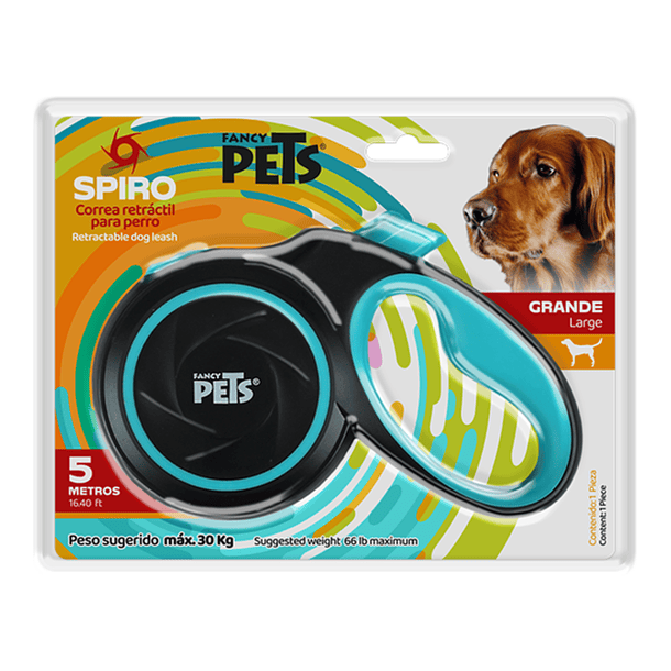 Correa retráctil de 5 metros para perro grande