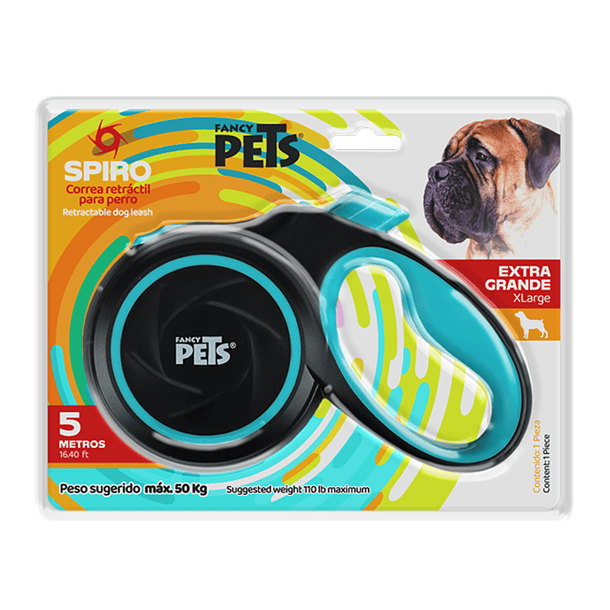 Correa retráctil de 5 metros para perro extra grande