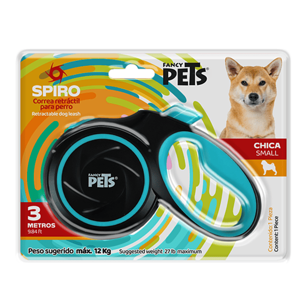 Correa retráctil de 3 metros para perro chico