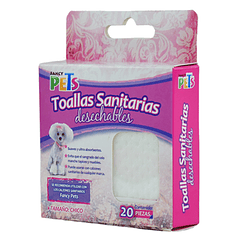 Toallas sanitarias desechables para perritas chicas 20 pzas