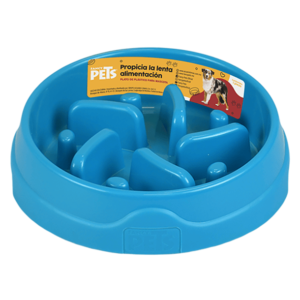 Plato de Lenta Alimentación Mediano Para Perro Fancy Pets 