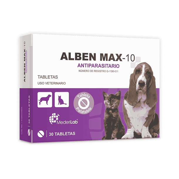 Alben max-10 caja con 30 tabletas