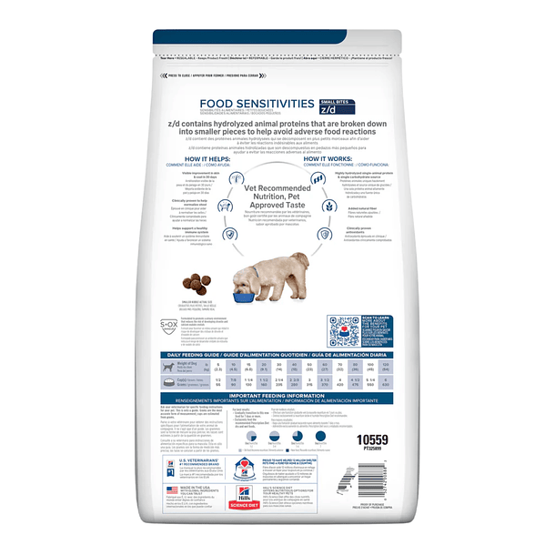 Alimento Hills Z/D Small bites para perro 1.5kg 2