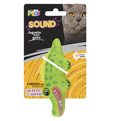 Juguete cocodrilo sound con catnip para gato