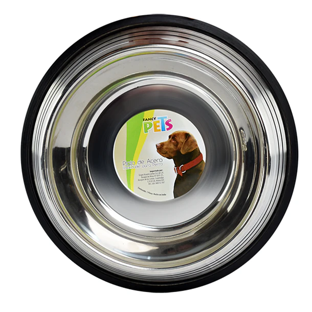 Plato de acero inoxidable estriado 164 oz. (1.8kg) 2