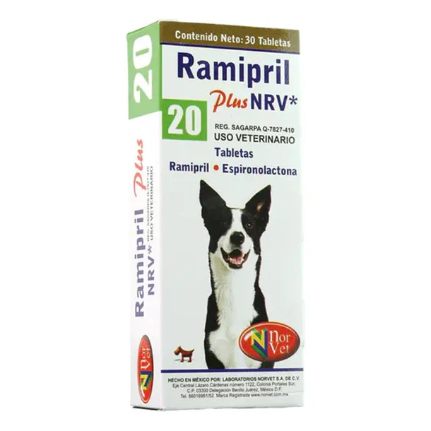 Ramipril plus 20 Caja con 30 tabletas 1