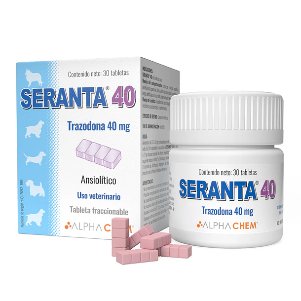 Seranta 40mg frasco con 30 tabletas 1
