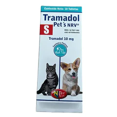 Tramadol Pet's S 10 mg Para Perro y Gato 10 Tabletas