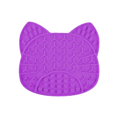 Tapete de silicón para lamer gato**