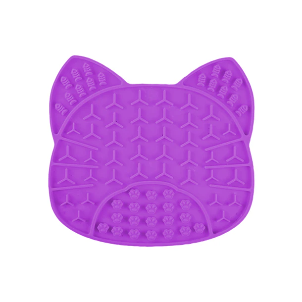 Tapete de silicón para lamer gato**