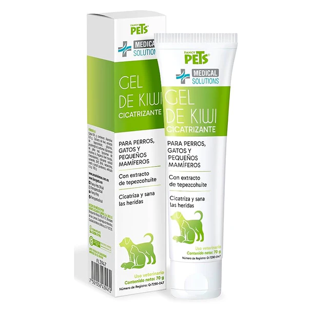 Gel de Kiwi cicatrizante para perros, gatos y pequeños mamiferos 70g*