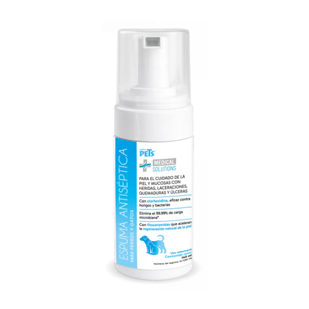 Espuma antiséptica para perro y gato 140ml