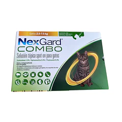 Nexgard Combo para Gatos de 2.5 a 7.5 kg ( 3 APLICADORES DE .9 mL )