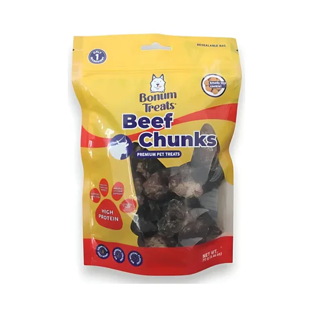 Premios Beef Chunks pulmón de res para perro 70g