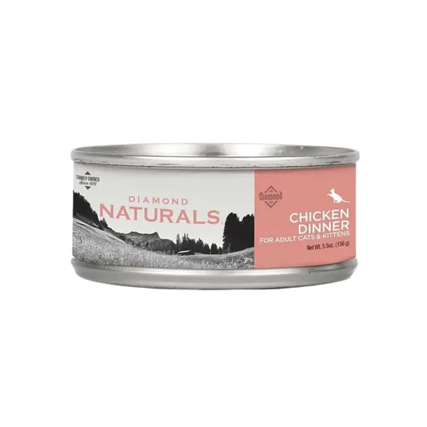 Lata Diamond Naturals Para Gato Bebe y Adulto 156g | Sabor a Pollo
