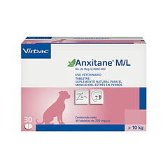 Anxitane M/L Suplemento Natural para el manejo del estrés en perros | 30 Tabs