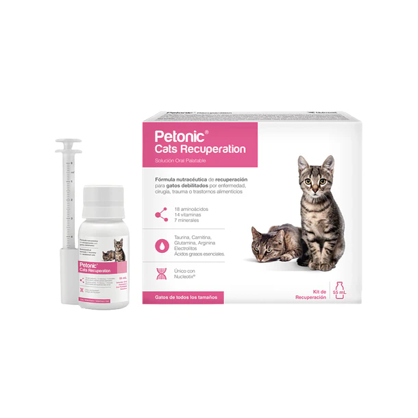 Petonic Cats Recuperation 55 ml | Suspensión Oral Saborizada