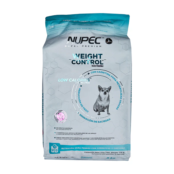 Croquetas Nupec Weight Control Raza Pequena 8 Kg