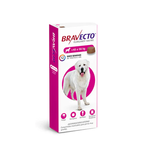 Bravecto 40 a 56kg - 3 meses