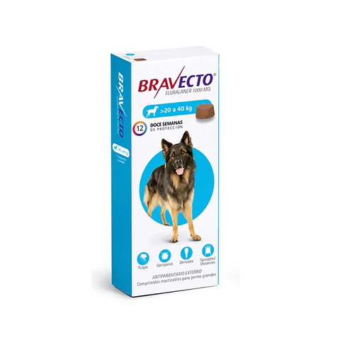 Bravecto 20 a 40kg - 3 meses